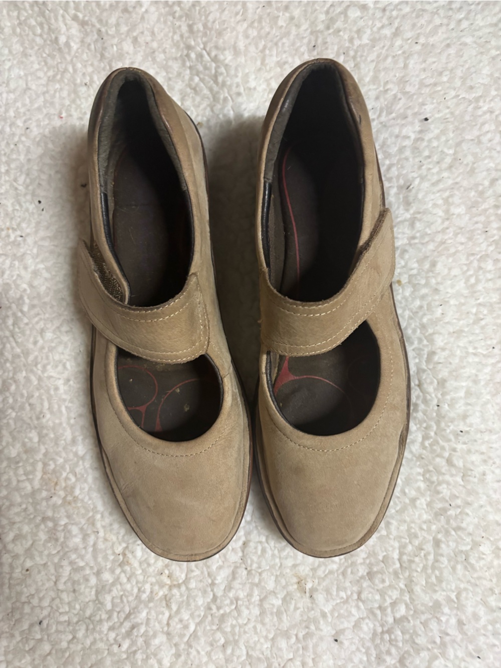 Bionica Shoes Women Mary Jane Wedge Heel Size 10 Suede Comfort - Picture 2 of 8